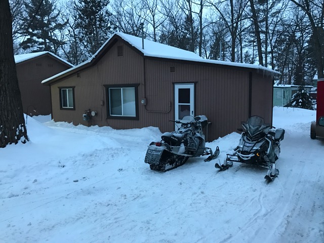Sleds at my cottage ready to ride