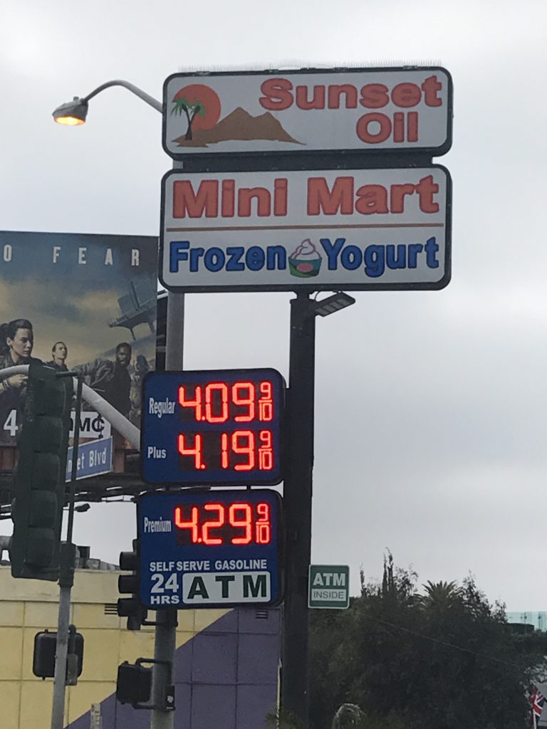 gas in L.A. last week